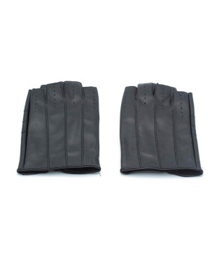 Men Leather Gloves High Quality Slip Resistant Half Finger Sheep