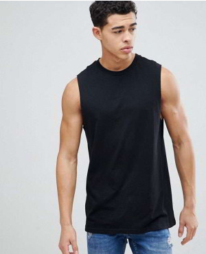 New Arrival Sleeveless T Shirt In Black Color