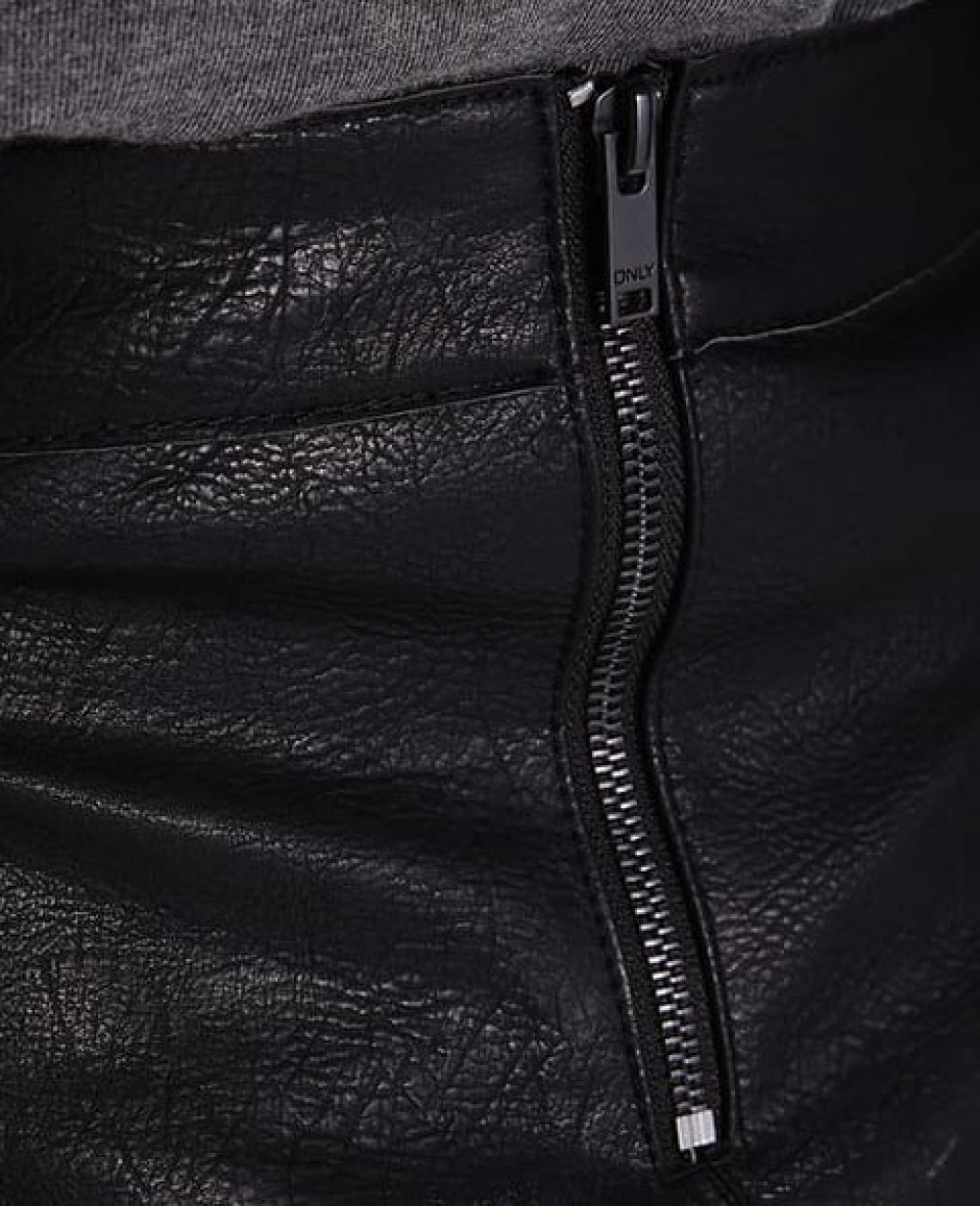 Mini Custom Leather Skirt black