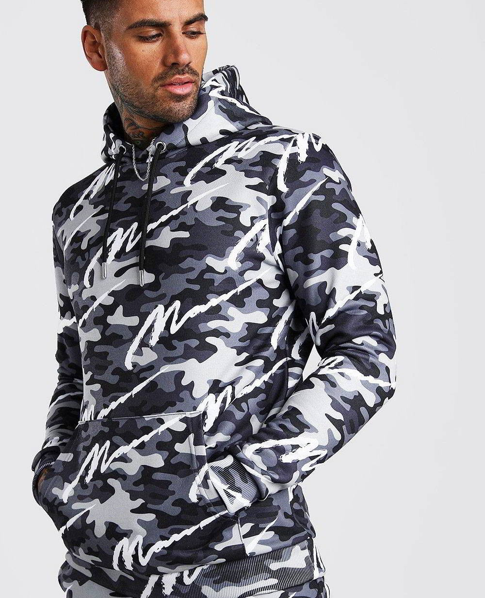 All Over Printed Camo Hooded Tracksuit