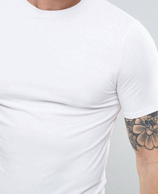 Muscles Gym Fit T Shirt In White Color