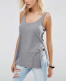 The Scoop Neck Tank In Slouchy Rib With side Splits RO 102191 (1)