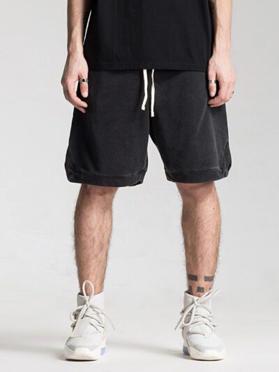 Custom-Unisex-Clipped-Corner-Washed-Sweat-Shorts-Manufacturer-RO-1054-25