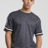 F:\Ready One Ind\Hostinger\Ready One Website\Products\Men\T-Shirts\Men's Oversized Striped Baseball Fashion T-Shirt - Custom Designs RO-1035-25