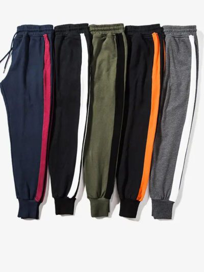 OEM Contrast Color Stripes Jogger Pants Unisex Custom Side Stripe Sweatpants RO-1053-25
