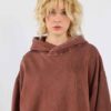 Unisex Acid Wash Oversized Drop Shoulder Hoodie Vintage Washed RO-1041-25