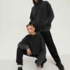 Unisex Acid Wash Oversized Drop Shoulder Hoodie Vintage Washed RO-1041-25