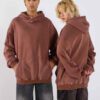 Unisex Acid Wash Oversized Drop Shoulder Hoodie Vintage Washed RO-1041-25