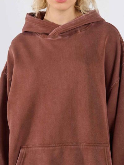 Unisex Acid Wash Oversized Drop Shoulder Hoodie Vintage Washed RO-1041-25