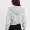 Custom Brand High Waisted Zip Cropped Hoodie