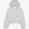 Custom Brand High Waisted Zip Cropped Hoodie