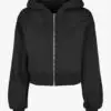 Custom Women's Zipper Short Hoodie Wholesale
