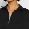 Drop Shoulder Half-Zip Sweatshirt and Matching Shorts Set