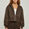 The Premium Essentials Zipper Cropped Hoodie