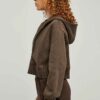 The Premium Essentials Zipper Cropped Hoodie