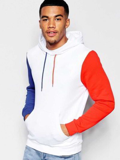 Soft grey pullover hoodie with front pocket and drawstring hood, perfect for casual outings