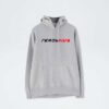 Soft charcoal grey hooded sweatshirt with pouch pocket and detailed stitching