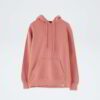 Soft heather gray hoodie with front pouch pocket and double-stitched seams