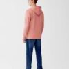 Soft grey hoodie with large front pocket and snug ribbed hem, crafted from premium blend for lasting comfort