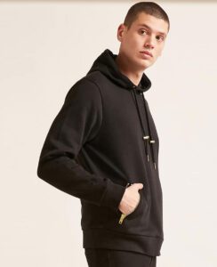 Black Street Hoodie Gold Zipper Pocket by Ready One