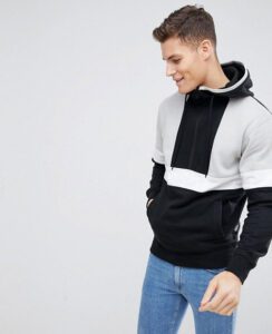 Brand Your Own Retro Hoodie In Black With Half Zipper by Ready One