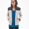 Sporty charcoal hoodie with stylish arm zippers and cozy fleece lining