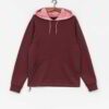 Plush navy hoodie with contrast hood lining and cozy fleece interior