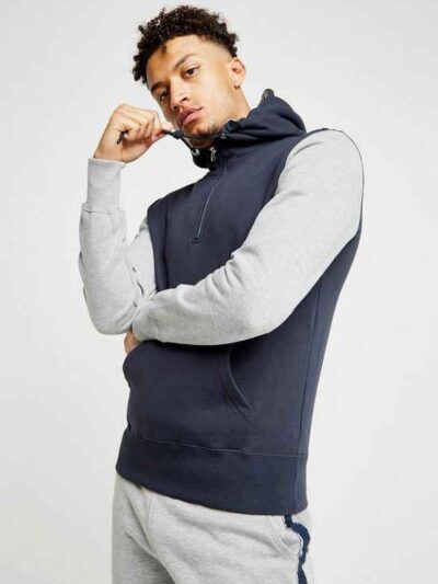 Premium white embroidered hoodie with ribbed texture and spacious front pocket