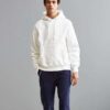 Soft-touch fleece hoodie in rich navy with kangaroo pocket and reinforced stitching