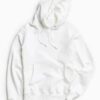 Soft grey hoodie with front pocket and durable stitching, perfect for casual wear