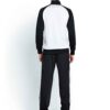 Streetwear tracksuit featuring bespoke logo embroidery. Heather grey, ribbed cuffs, premium cotton blend with subtle textured