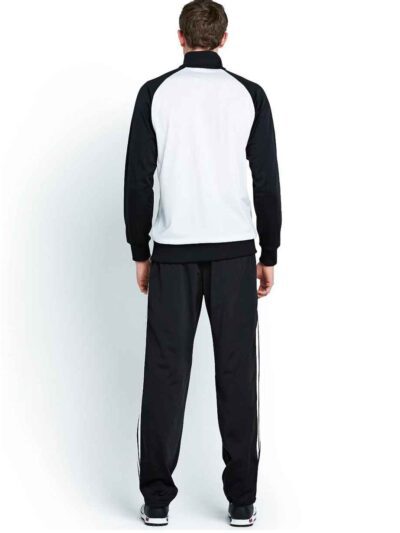 Streetwear tracksuit featuring bespoke logo embroidery. Heather grey, ribbed cuffs, premium cotton blend with subtle textured