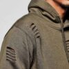 Distressed fleece tracksuits. Heavily textured, visible seams. Heathered grey & dark blue. Ribbed cuffs. Premium quality loun