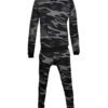 Green camo tracksuit: soft, brushed fabric, neat stitching. Relaxed fit hoodie and joggers. Modern streetwear for clothing br