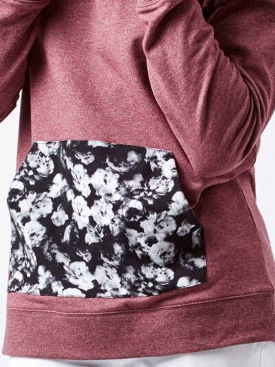 Charcoal fleece hoodie with sturdy stitching and silky texture, crafted by Ready One, showcasing soft fabric and a plush inte