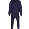 Ribbed knit tracksuit in charcoal gray. Streetwear style, paneled design, athletic fit. Notice the distinct ribbing texture a