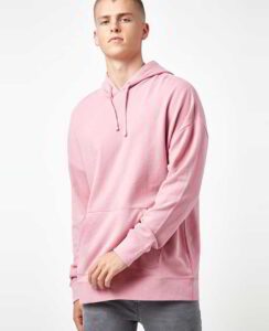 Light Pink Oversized Drop Shoulder Hoodies by Ready One