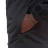 Premium jogger tracksuit: heather grey knit fabric, visible fine stitching, relaxed fit. Sporty luxe loungewear with deep poc