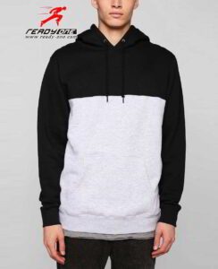 Men Black and White Private Label Pullover Hoodies Supplier by Ready One