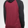 Oversized streetwear hoodie in black cotton with kangaroo pocket and ribbed cuffs