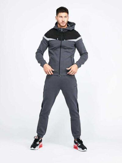 Soft gray blank hoodie with raglan sleeves and drawstring hood ideal for custom printing