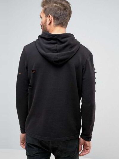Rips Pullover Hoodie in heather gray, featuring a supple, finely textured fabric, reinforced stitching, and a spacious kangar