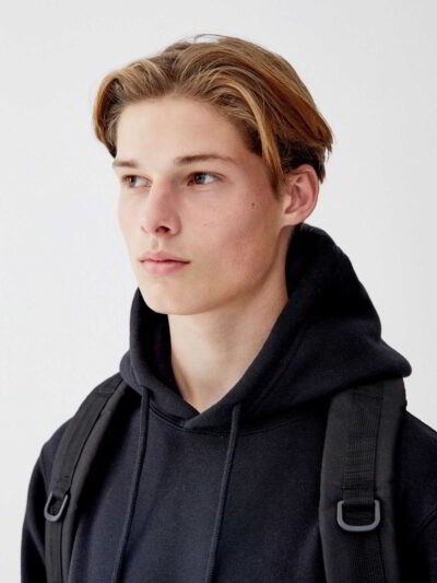 Side Taping Blank Hoodies, showcasing clean stitching, soft texture, and subtle gray hues. Notable for their customizable scr