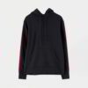 Blank hoodie with side taping detail, soft fabric texture, and high-quality stitching, in neutral color palette ready for scr