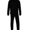Slim athletic tracksuit. Close-up shows fine stitching, smooth fabric texture; hints of deep blues and charcoal grey. Streaml