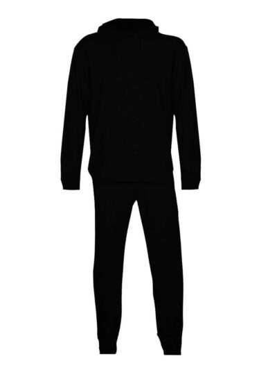 Slim athletic tracksuit. Close-up shows fine stitching, smooth fabric texture; hints of deep blues and charcoal grey. Streaml