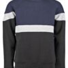 Panelled sweatshirt and tracksuit bottoms. Heavy-knit fleece texture. Detailed stitching, custom production example. Charcoal