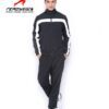 Heavyweight cotton tracksuit. Robust stitching, visible waterproof membrane. Deep pockets, adjustable drawstrings. Soft, text