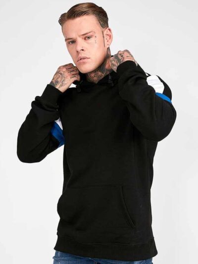 Soft heather grey hoodie with front pouch pocket and ribbed hem, perfect for urban street style