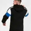 Soft grey hoodie with front pouch pocket and ribbed details